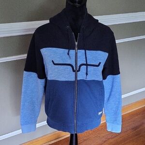 Kimes Ranch Womens Blue and Black Hoodie